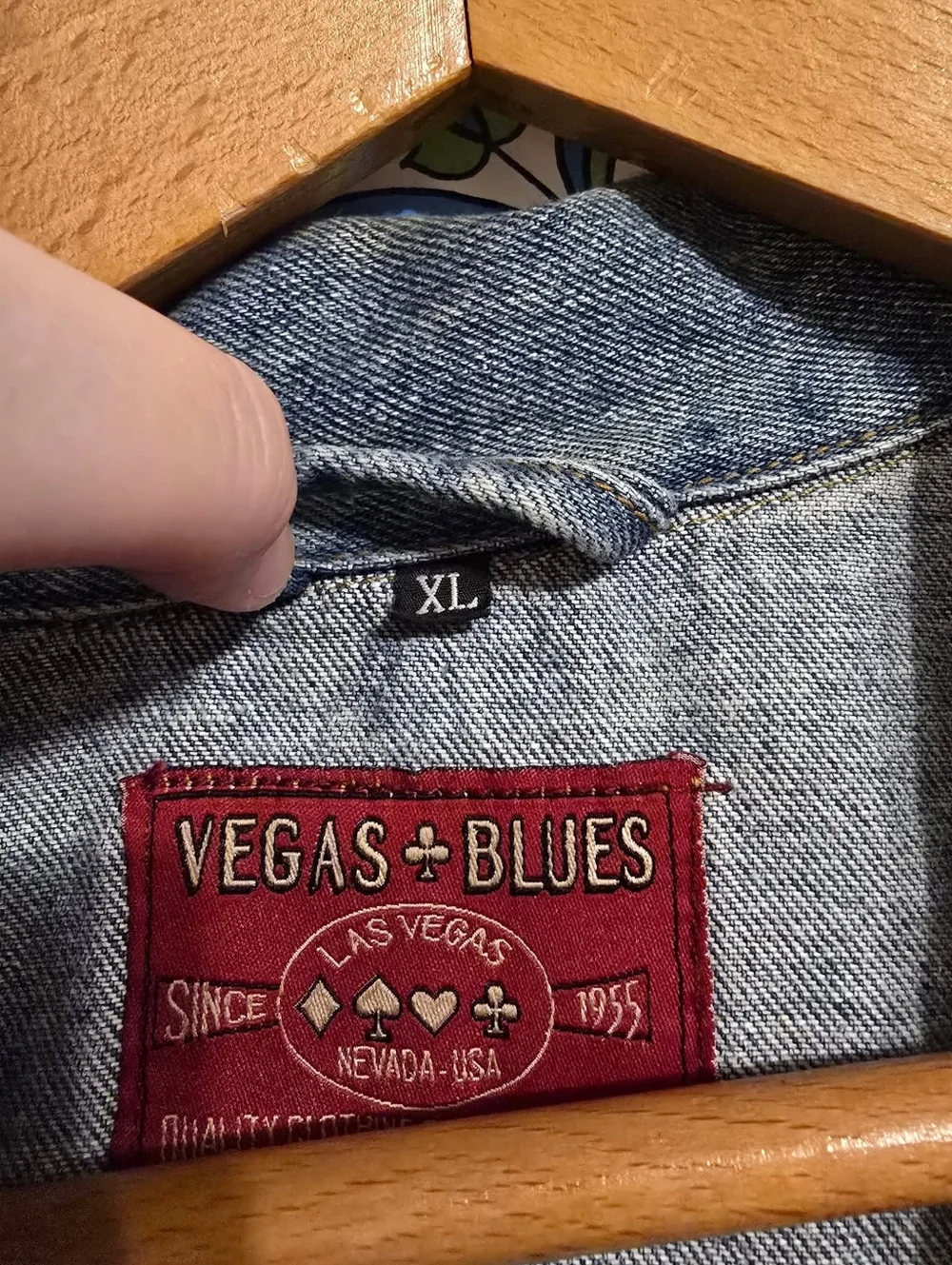Vintage | Denim Jacket with Las Vegas Star Patch - Picture 3 of 4